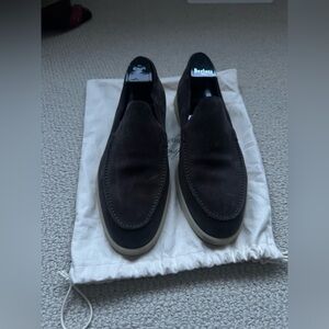 Loro Piana Men’s ‘Summer Walk’ Loafers in Dark Brown Suede – Size 45,